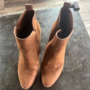 MIA Tan Suede Ankle Booties